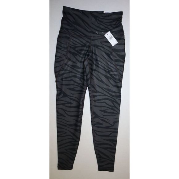 Old Navy Women's Sz XS Green/Black Zebra Print High-Rise PowerSoft 7/8 Leggings - Picture 1 of 5